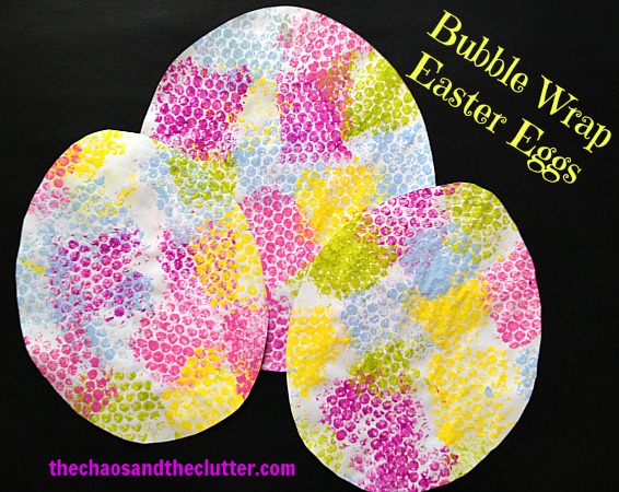 Bubble Wrap Priting: Easter Eggs