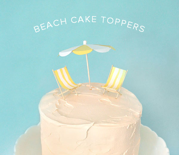 Beach Cake Party Toppers