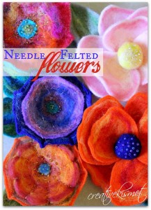 needle felted flowers