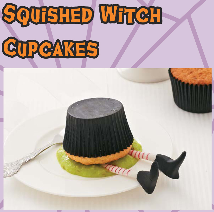 squished witch cupcakes