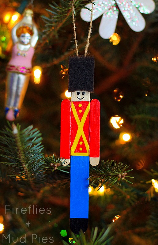 Craft sticks - toy soldier ornament