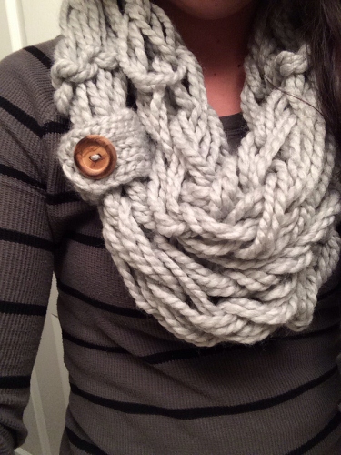 Arm Knitted Infinity Scarf