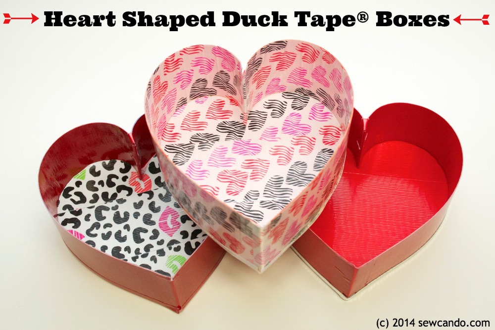 Heart Boxes Craft – using Duct Tape