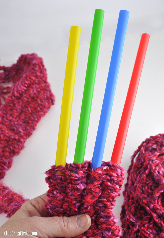 How To Knit with Straws