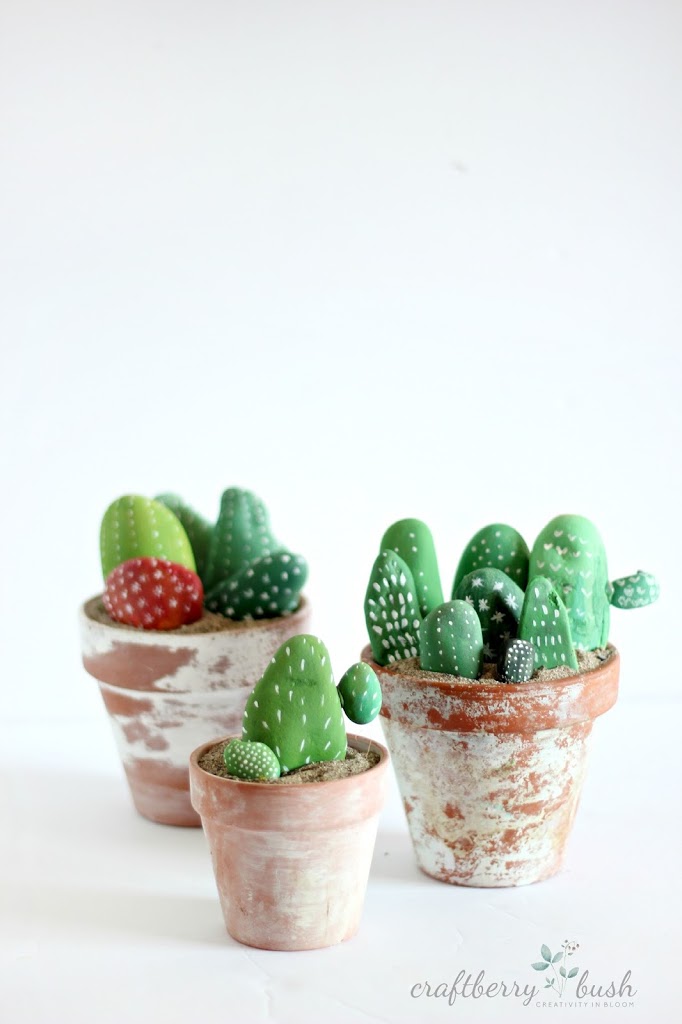 Painted Rock Cactus DIY