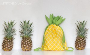 pineapple drawstring bag