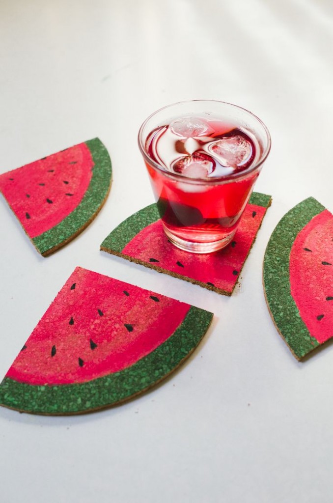 watermelon coasters