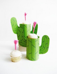 cactus cupcake stand