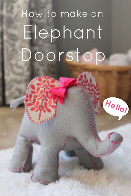 DIY Elephant doorstop