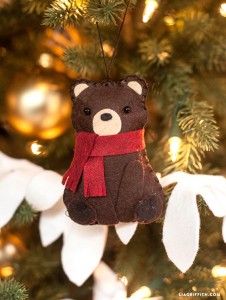 Felt Bear Ornament