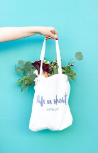 iron on canvas tote bag