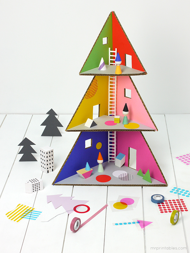 christmas-tree-cardboard-doll-house