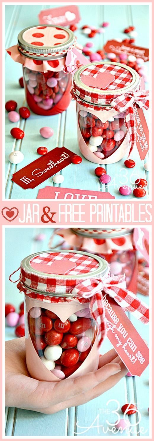 FREE Valentine Printable Heart Candy Jar