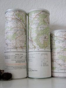 Pringle Pot Makeover with map