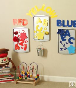 toddler color sorting boards