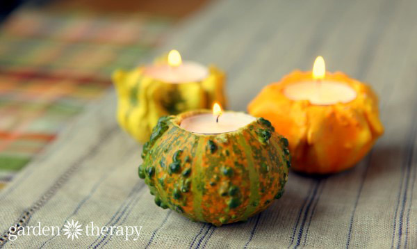 Gourd candle holders