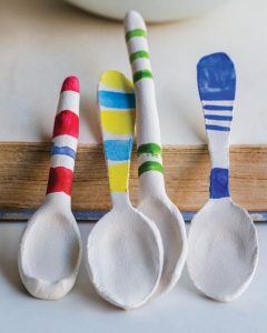 paper clay spoons