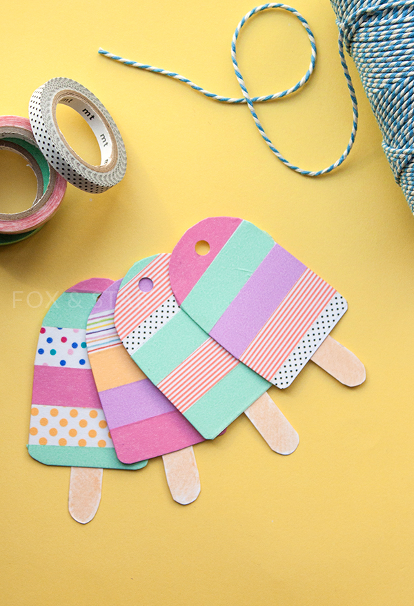 Washi tape ice lolly bunting