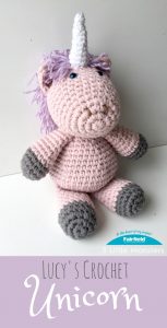 Crocheted unicorn doll
