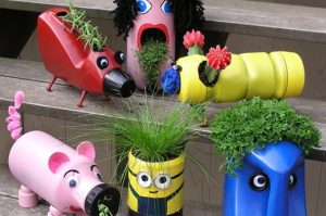 Cute Upcycled Planters for Kids