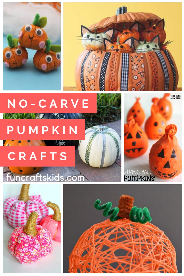 No-carve Pumpkin decorating crafts
