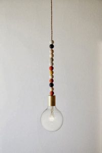 wooden bead light fixing