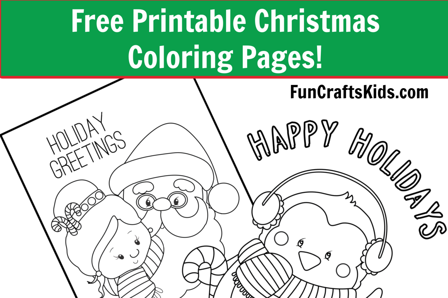 Free Printable Christmas Coloring Pages - Fun Crafts Kids