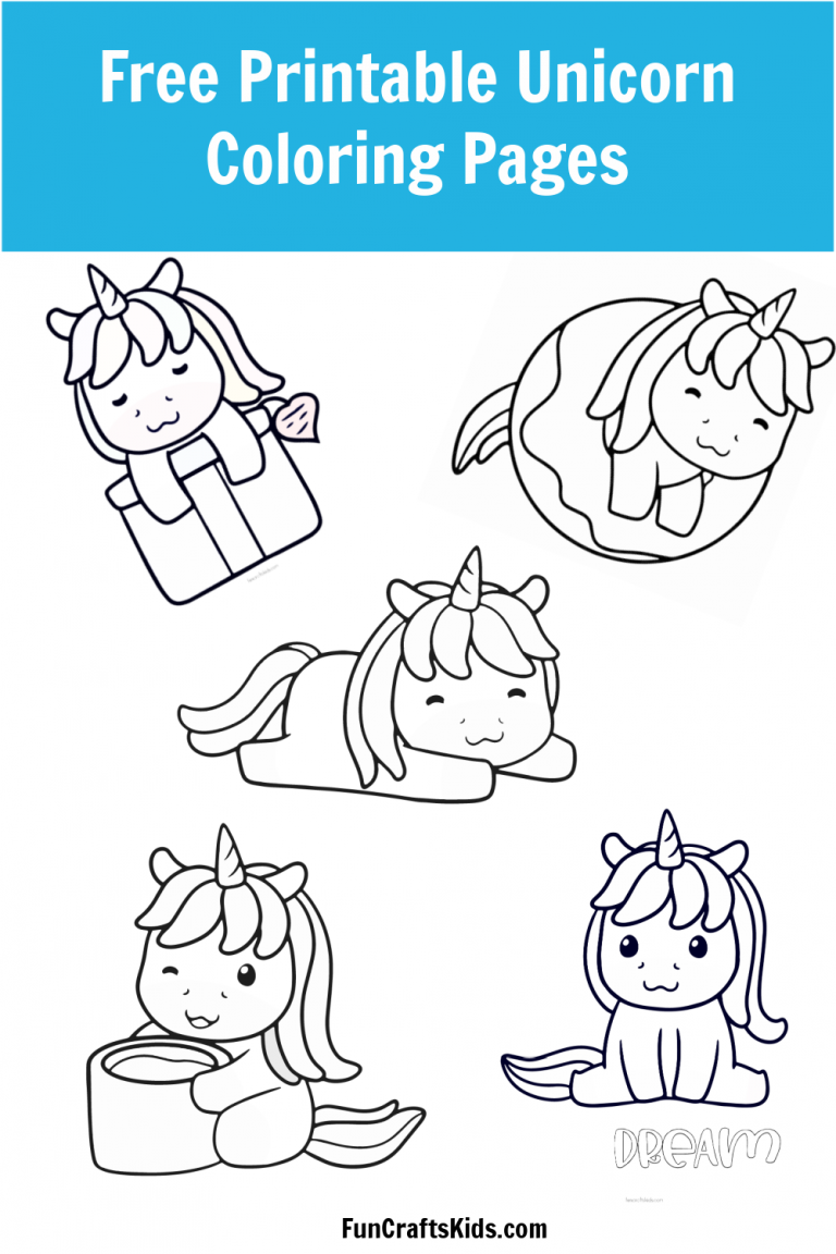 Free Printable Unicorn Coloring Pages - Fun Crafts Kids