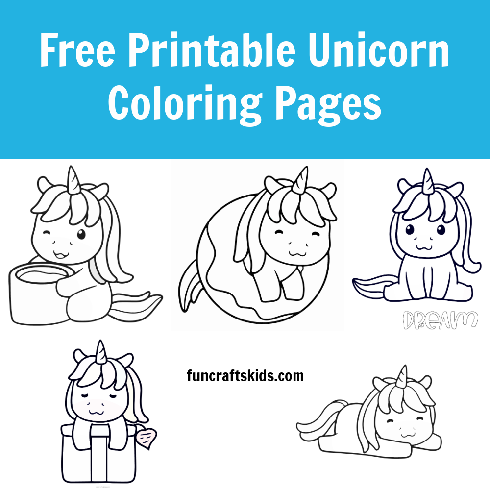 Free Printable Unicorn Coloring Pages   Fun Crafts Kids
